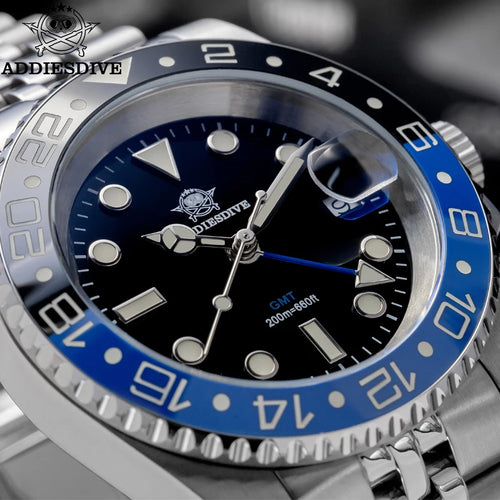 ADDIESDIVE GMT Taucheruhr 2024 – 200m Keramik Quarz