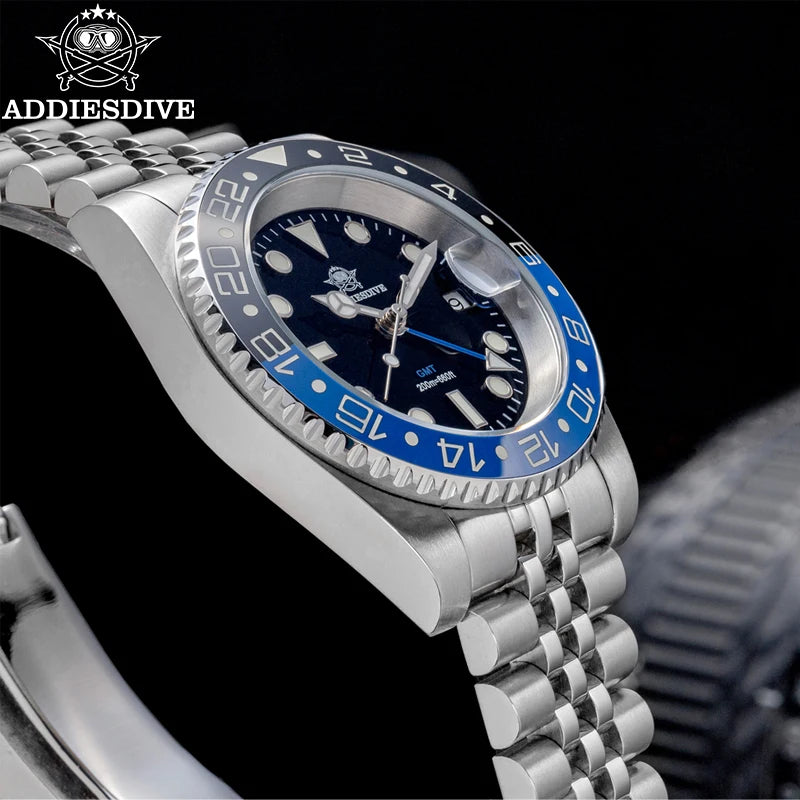 ADDIESDIVE GMT Taucheruhr 2024 – 200m Keramik Quarz